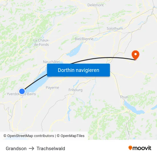 Grandson to Trachselwald map