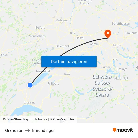 Grandson to Ehrendingen map