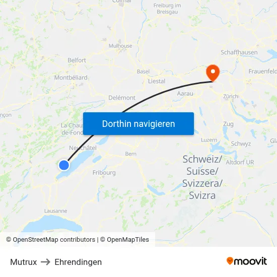 Mutrux to Ehrendingen map