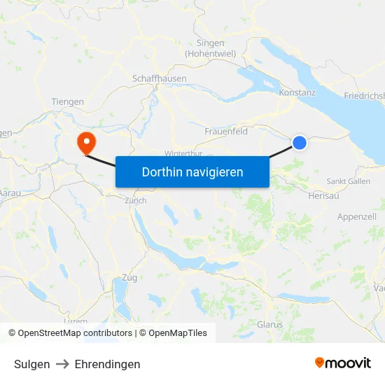 Sulgen to Ehrendingen map