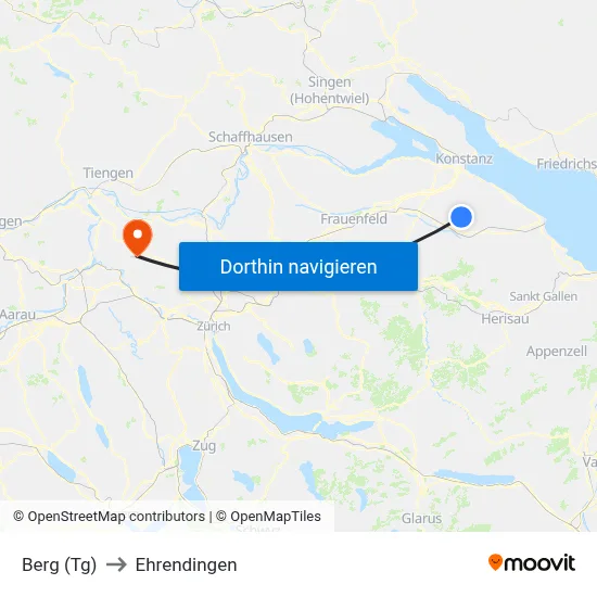 Berg (Tg) to Ehrendingen map