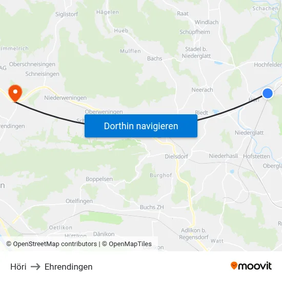 Höri to Ehrendingen map