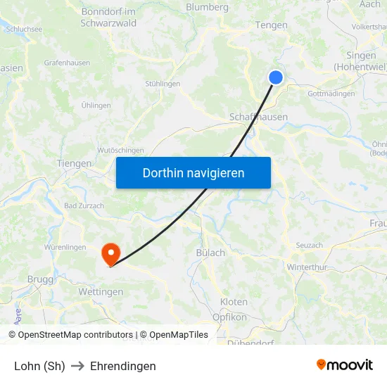 Lohn (Sh) to Ehrendingen map
