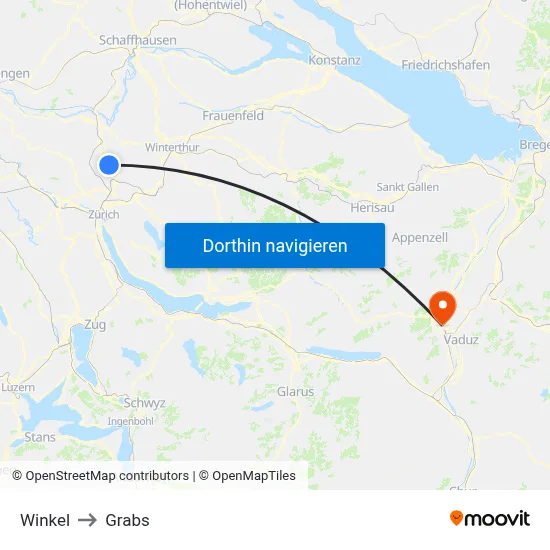 Winkel to Grabs map