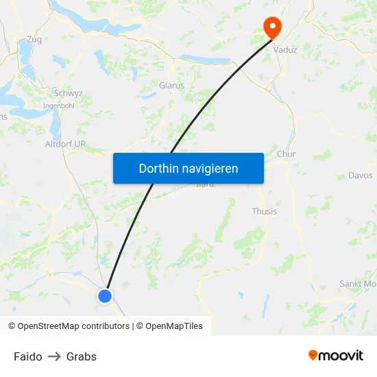 Faido to Grabs map