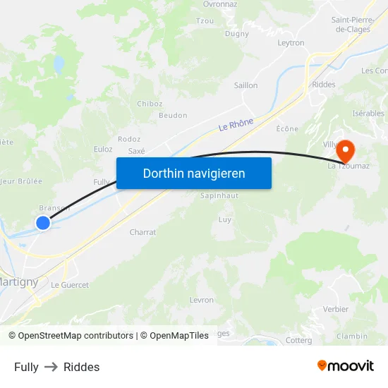 Fully to Riddes map