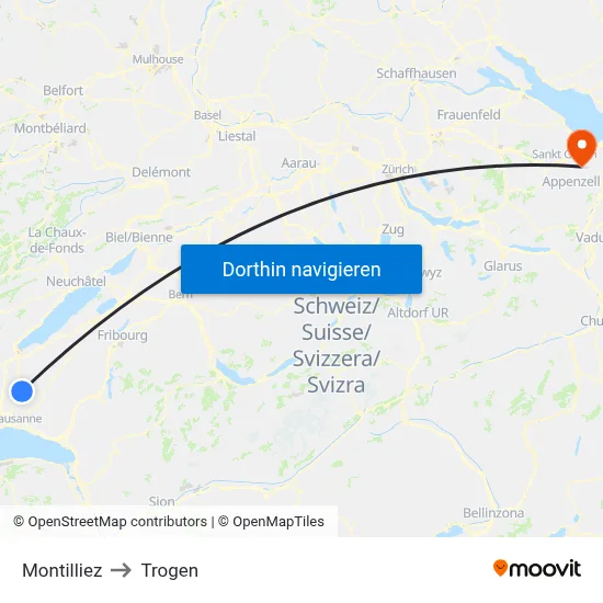 Montilliez to Trogen map