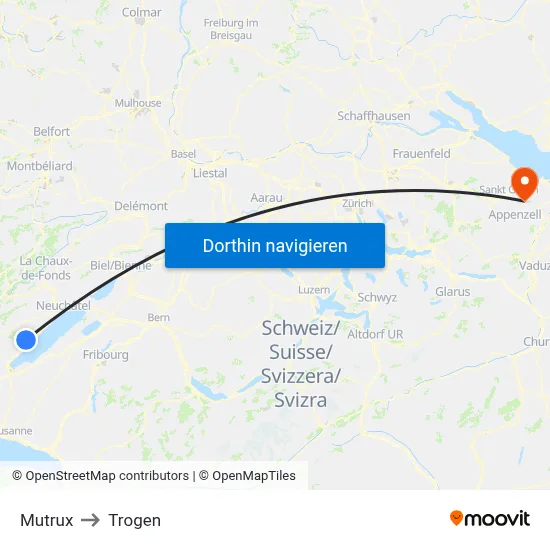 Mutrux to Trogen map