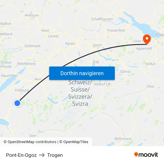 Pont-En-Ogoz to Trogen map