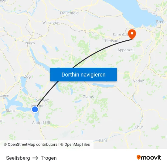 Seelisberg to Trogen map