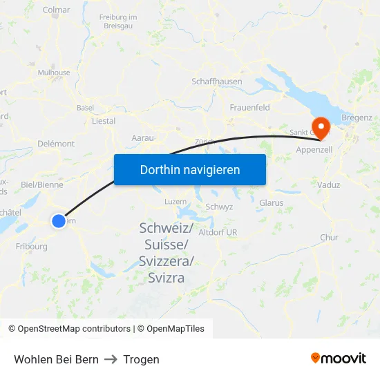 Wohlen Bei Bern to Trogen map