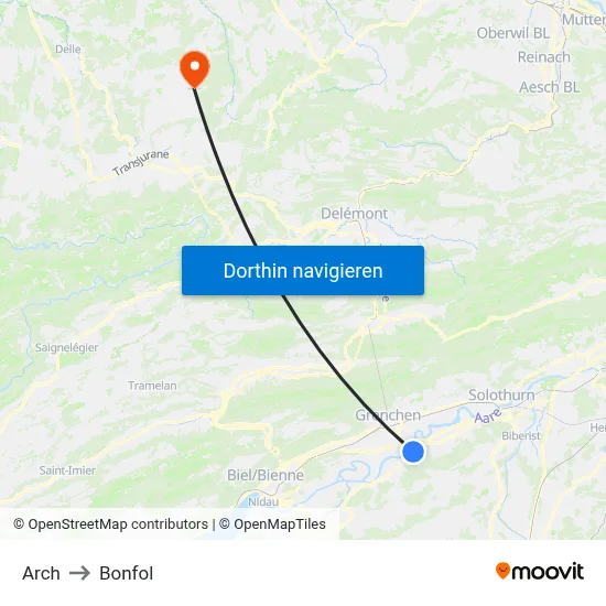 Arch to Bonfol map