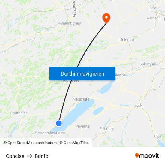 Concise to Bonfol map