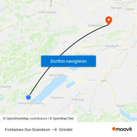 Fontaines-Sur-Grandson to Grindel map