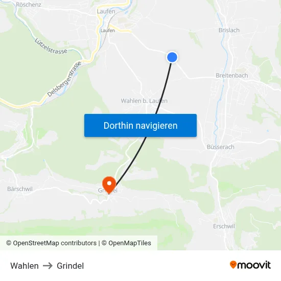 Wahlen to Grindel map