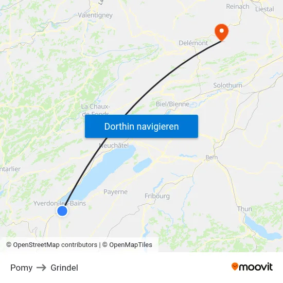 Pomy to Grindel map