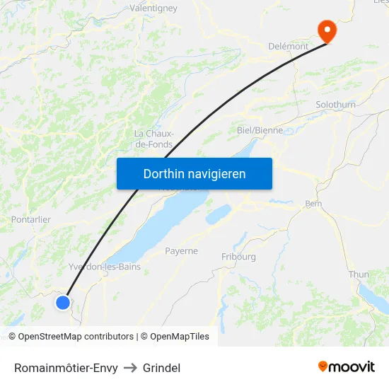 Romainmôtier-Envy to Grindel map