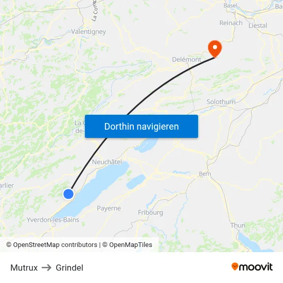Mutrux to Grindel map