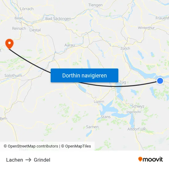 Lachen to Grindel map