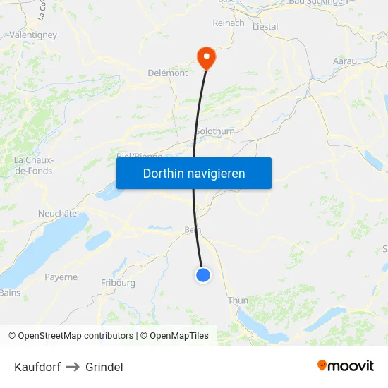 Kaufdorf to Grindel map