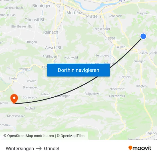 Wintersingen to Grindel map