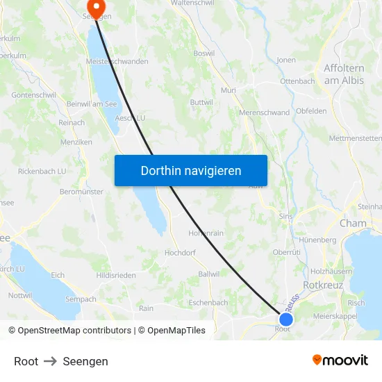 Root to Seengen map