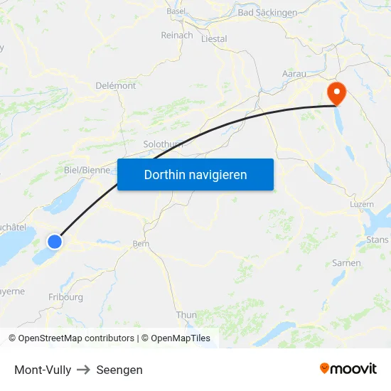 Mont-Vully to Seengen map