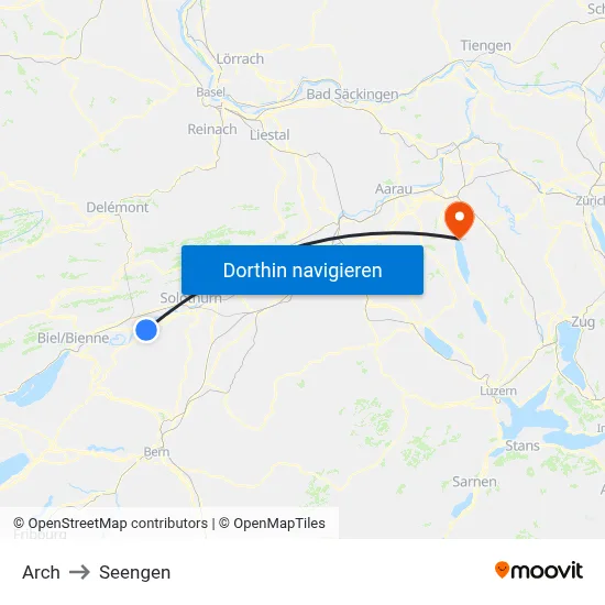 Arch to Seengen map