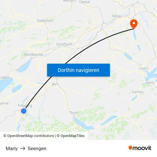 Marly to Seengen map