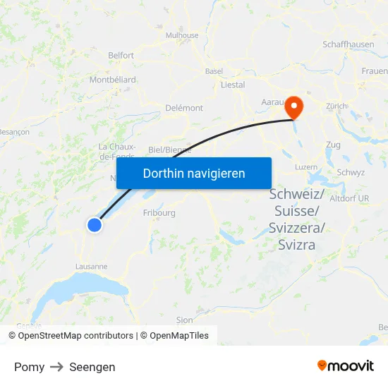 Pomy to Seengen map