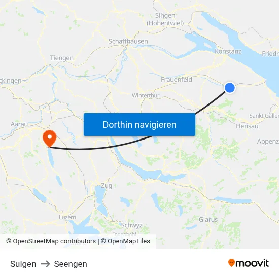 Sulgen to Seengen map
