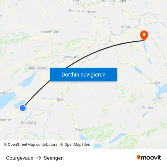 Courgevaux to Seengen map