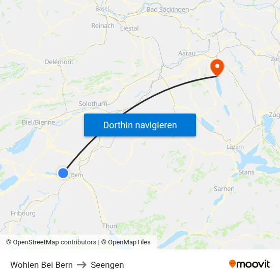 Wohlen Bei Bern to Seengen map