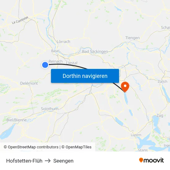 Hofstetten-Flüh to Seengen map