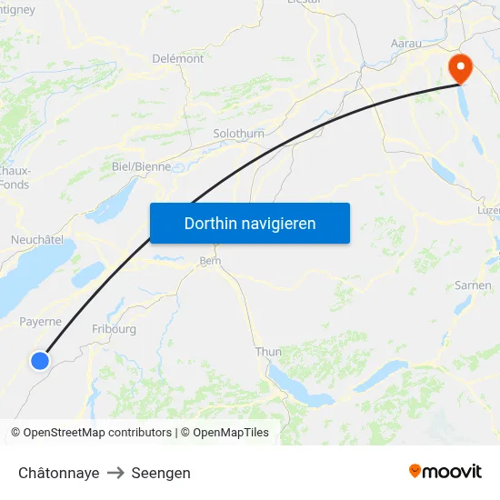 Châtonnaye to Seengen map