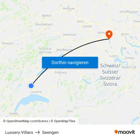 Lussery-Villars to Seengen map
