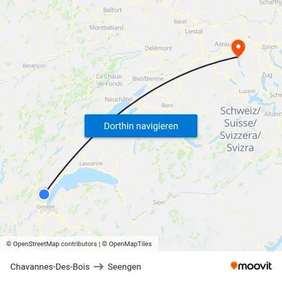 Chavannes-Des-Bois to Seengen map