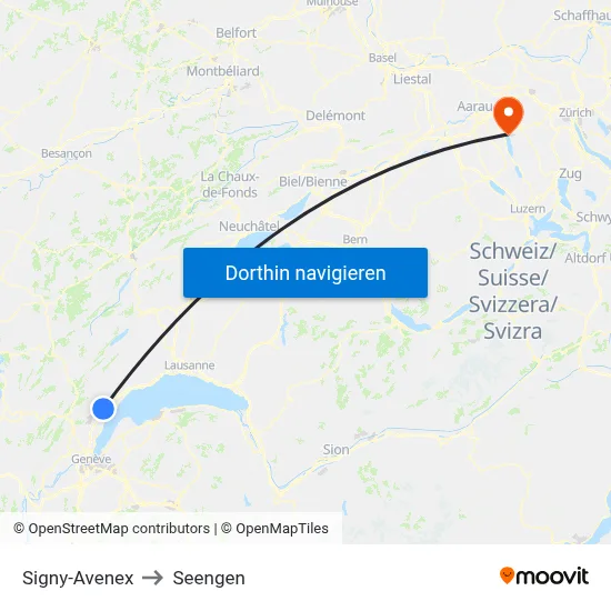 Signy-Avenex to Seengen map