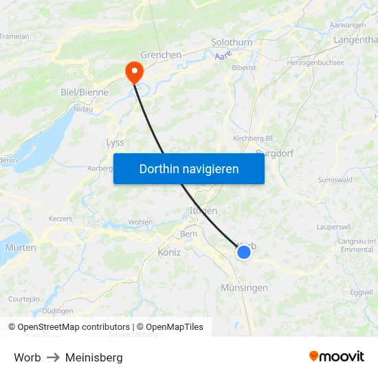 Worb to Meinisberg map