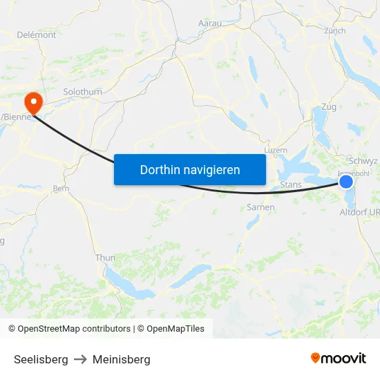 Seelisberg to Meinisberg map