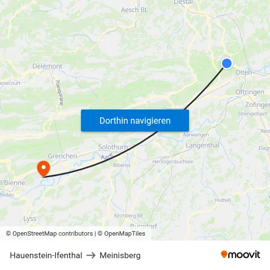Hauenstein-Ifenthal to Meinisberg map