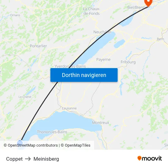 Coppet to Meinisberg map