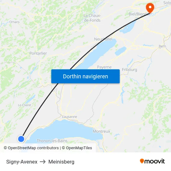 Signy-Avenex to Meinisberg map