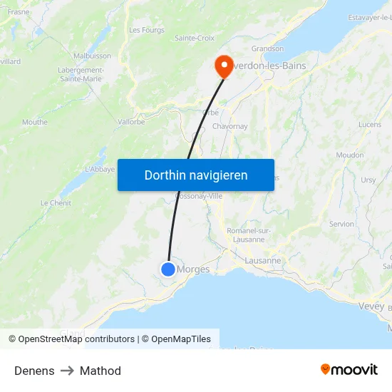 Denens to Mathod map
