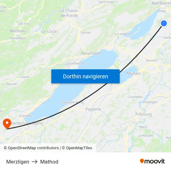 Merzligen to Mathod map