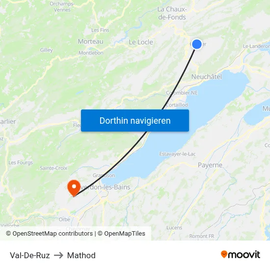 Val-De-Ruz to Mathod map