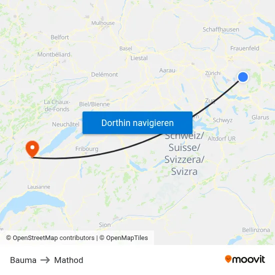 Bauma to Mathod map