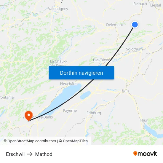 Erschwil to Mathod map