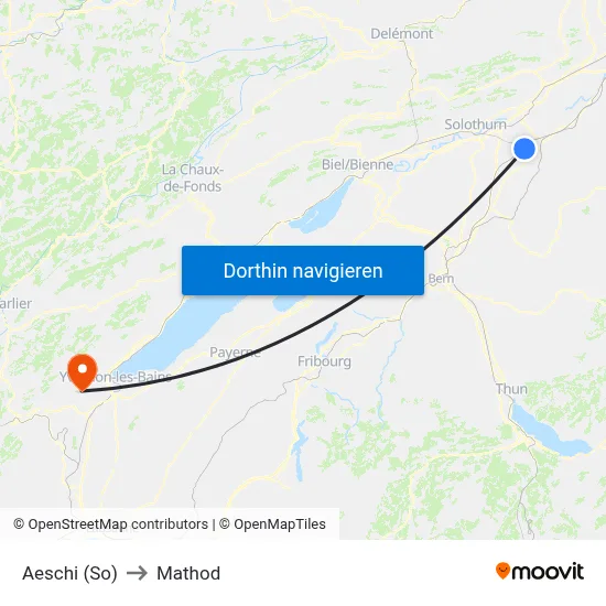 Aeschi (So) to Mathod map