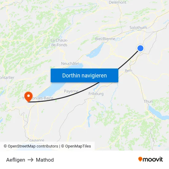 Aefligen to Mathod map